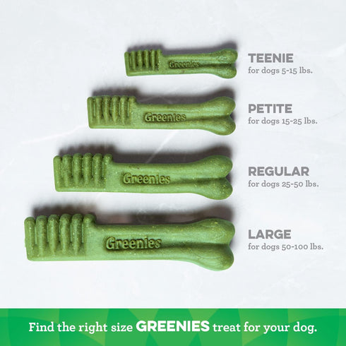 Greenies Original Regular Natural Dental Care Dog Treats, 12 oz. Pack (12 Treats)...
